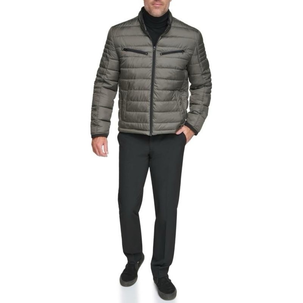 Marc New York Andrew Marc Down Puffer Jacket XL Gray Quilted Zip Front 90% Down
